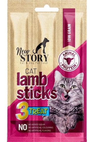 Cat Lamb Stick 12 Adet 3x5gr. Kuzu Etli, Çubuk, Kedi Ödül Maması