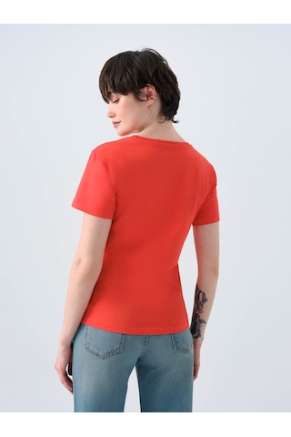 Loft Regular Fit Kırmızı Kadın T-shirt Lf2038544 KIrmızı Kırmızı