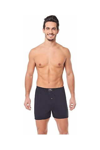 6 Lı Paket Seher Yıldızı Pamuklu Penye Düğmeli Erkek Boxer 0008