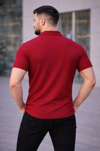 Wear Vexel Erkek Waffle Kumaş Kısa Kollu Düğmeli Açık Yaka Regular Fit Gömlek - Kırmızı Çok Renkli