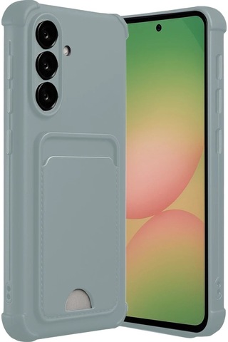 Mey İthalat Samsung Uyumlu Galaxy A56 Kılıf Kelvin Kartvizitli Silikon - Açık Yeşil Çok Renkli