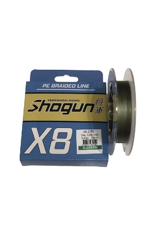 Shogun 8x 150 Mt 0,10mm İp Misina Dark Green - Standart