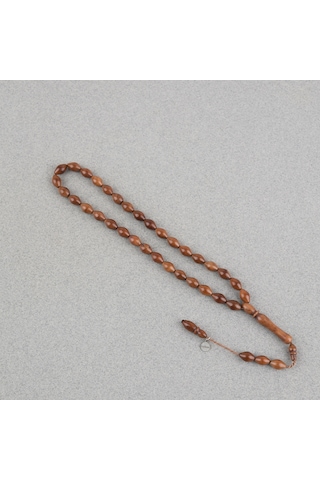Kuka Orijinal Doğal Lapisdo İmzalı Bilek Boy Şığırcık Kesim 5x9mm Tesbih Kahverengi