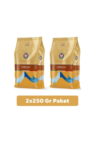 Espresso Golden Horn Blend 2x250 Gr. Çekirdek Veya Öğütülmüş Kahve Çekirdek Kahve