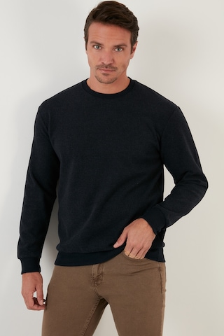 Buratti Slim Fit Bisiklet Yaka Pamuklu Erkek Kazak 456201 Lacivert