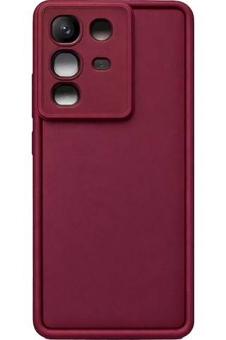 İnfinix Note50-4g Ve Note50pro Uyumlu Kamera Çıkıntılı Mat Silikon Telefon Kılıfı Bordo
