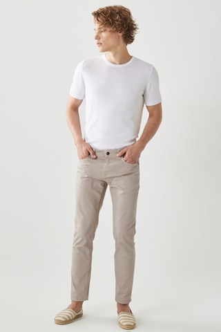 AC&Co / Altınyıldız Classics Altinyildiz Classics Erkek Taş 360 Derece Her Yöne Esneyen Slim Fit Dar Kesim Pamuklu Rahat Pantolon 4A1400000101TAS58 Taş