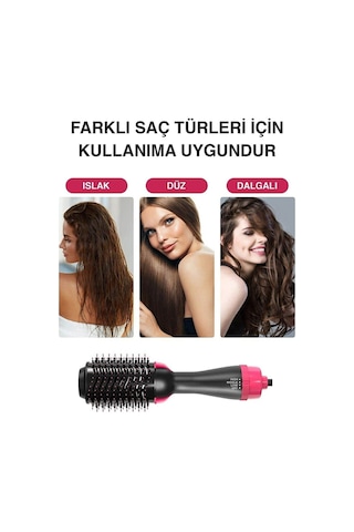 Pro Fön Saç Kurutma Seramik Elektrikli Saç Düzleştirici Tarak Fırça Saç Şekillendirici