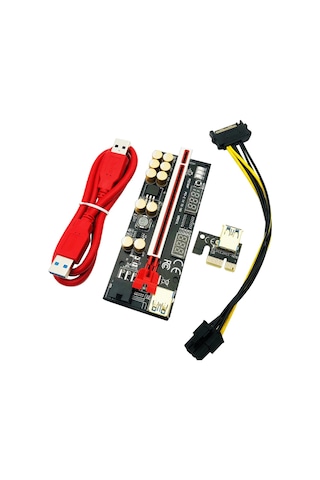Unichrome Riser V016  PCI-E X16 10 Kapasitör Voltaj Regülatörlü Ekran Kartı Yükseltici