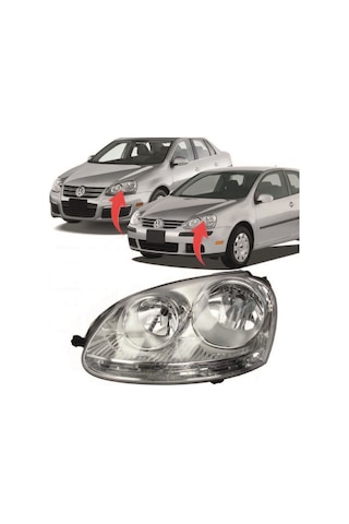 Ns Vw Golf 5 Jetta Sağ-sol Takım Far Lambası İçi Nikelaj 05-11