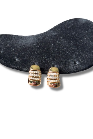 Zarif Minik Taşlı Şık Klipsli Çelik Küpe