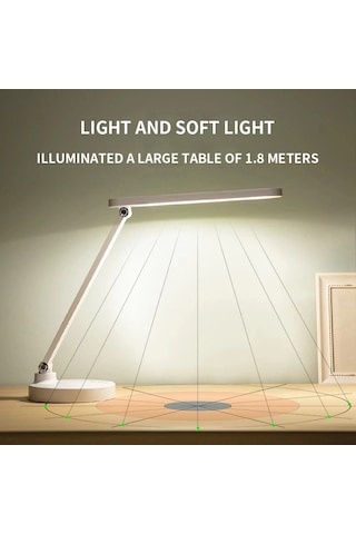Şarjlı 40 Led Çalışma Okuma Işığı Kademeli Masa Lambası Ayar Tdrtr Çok Renkli