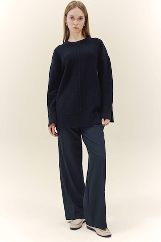Defacto Loose Fit Bisiklet Yaka Triko Kazak Tunik F4547ax25wnnv105 Lacivert-nv105