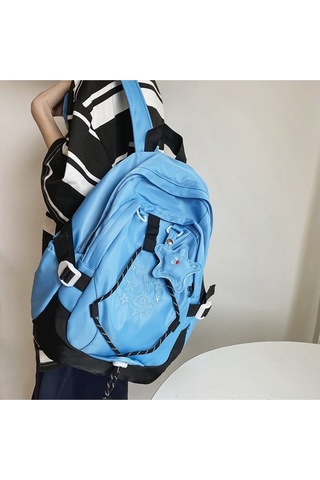 Gençler İçin Şık Ve Fonksiyonel Okul Çantası, Dayanıklı Sırt Çantası, Ergonomik Tasarım, Hafif Ve Spor Çanta MAvi