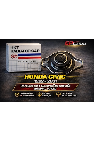 Honda Civic 1992 2001 0.9 Bar Hkt Radyatör Kapağı Japon