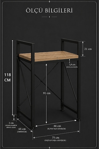 Lifos Çam/siyah Raflı Çamaşır Makinesi Dolabı Kurutma Makinesi Dolabı Metal Banyo Dolabı