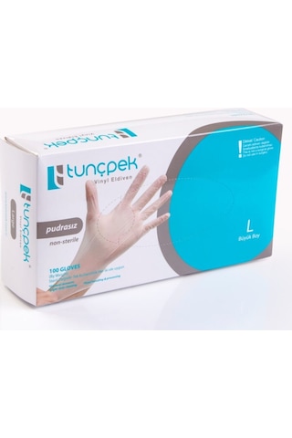 Tunçpek Vinil Pudrasız Eldiven 100'lü L