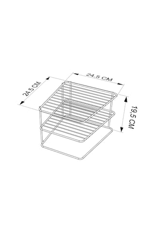 Teknotel Dolap Içi Düzenleyici Mutfak Rafı Metal Mat Siyah Kb091