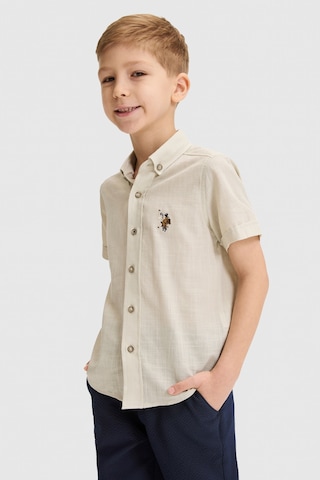 U.S. Polo Assn. Erkek Çocuk Açık Haki Gömlek Kısa Kollu 50320261-vr183 Acık Hakı