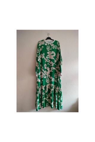 Çınar Boutique Viscon Tesettür Elbise-yeşil - 48 Yeşil Yeşil