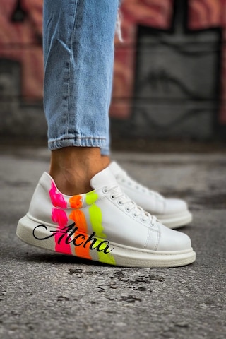Ch254 Cbt Pittura Erkek Ayakkabı 501 Aloha Sarı Pembe Beyaz Çok Renkli