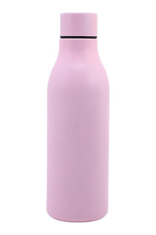 Hangfox Stainless Steel Vacuum Flask 550ml - Peach Pink Coke Bottle Shape, Long-lasting Insulation, Bpa Free, Sweat-resistant Twist Cap