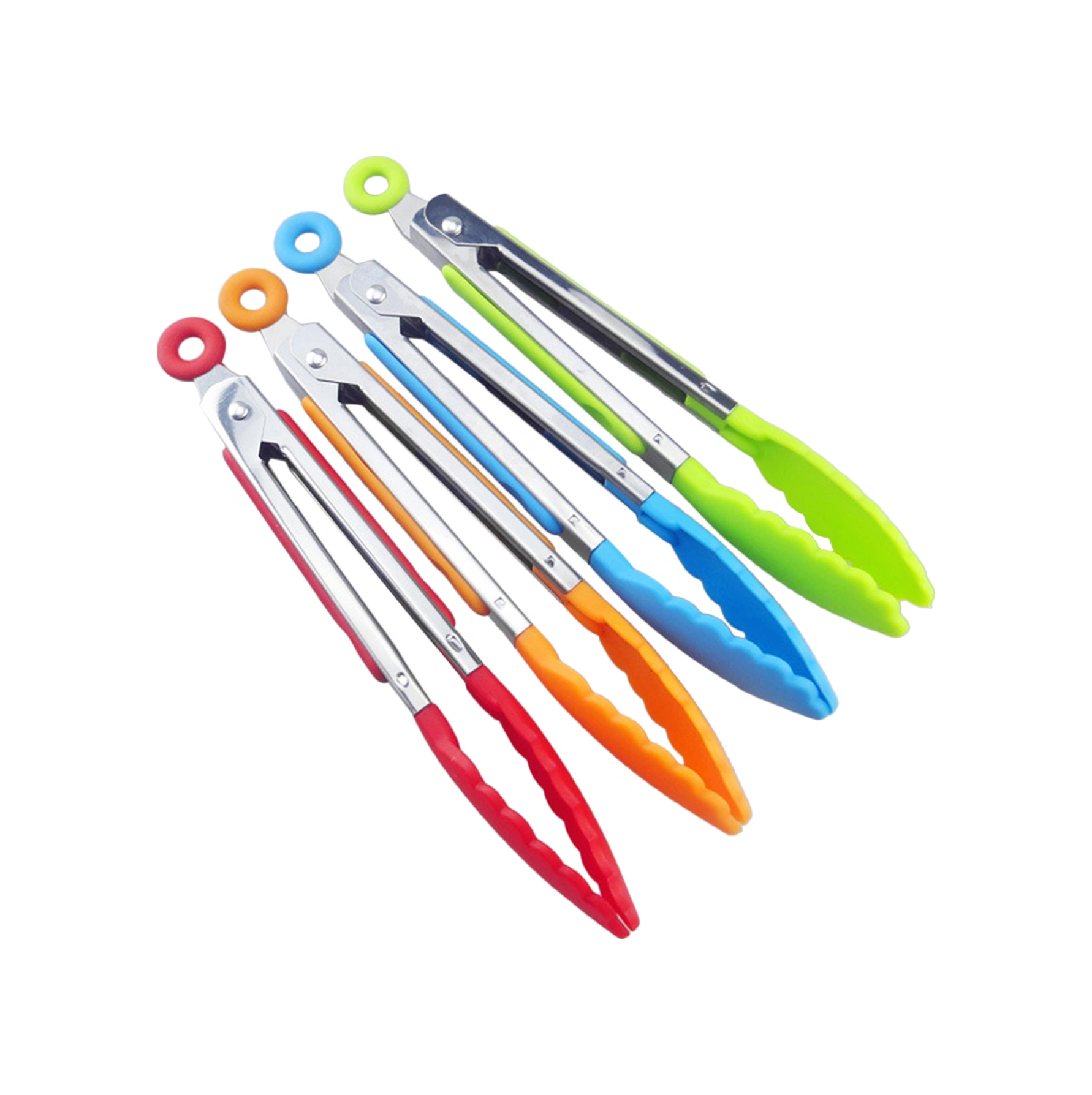 Youmex 8 İnç Gıda Kıyma Kolu Kolluk Uzunluğu 7 İnç Paslanmaz Çelik Vücut Ve Silikon Uçlar, Isıya Dayanıklı, Renk Rastgele Kırmızı, Turuncu, Yeşil, Mavi, Mor Çok Renkli