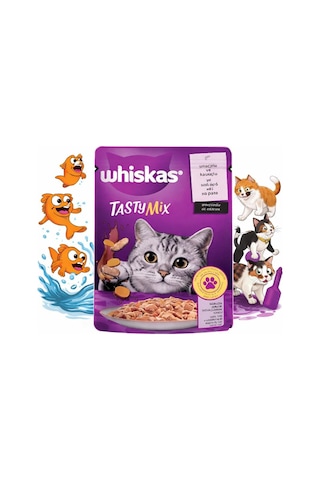 Whiskas Pouch Tasty Mix Somunlu Havuçlu 85 Gr 6 Adet