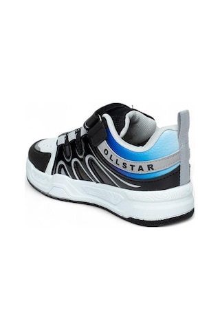 Ndrops 020-24 Deri Erkek Çocuk Sneaker Siyah Beyaz 26-30 Siyah