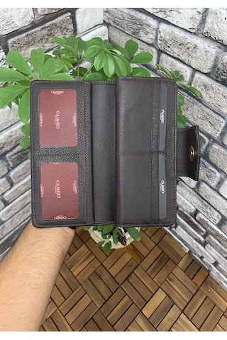 Guard Mat Kahverengi Fermuarlı Ve Deri Patlı El Portföyü - Grd2403xw22275 Kahverengi