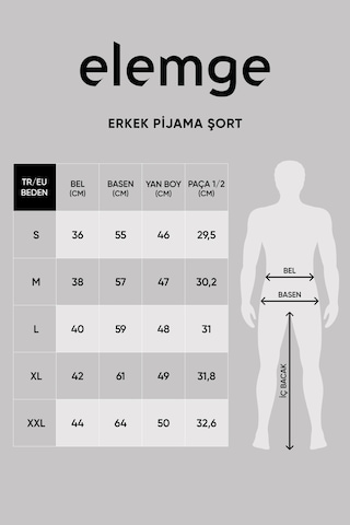 Elemge Pamuklu 2'li Erkek Pijama Şort Ince Compact Penye Siyah & Lacivert Cepli Rahat Kalıp Terletmez Likra Lacivert - Siyah