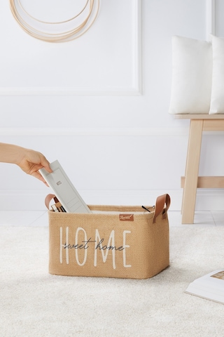 Ocean Home Textile Home Sweet Home Jüt Sepet 30 x 21 x 18 cm