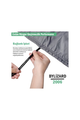 Bahçe Mobilya Koruma Örtüsü Branda 260x150x75 Cm Su Geçirmez