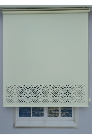 Lazer Kesim Kalın İthal Mat Stor Perde - 30 Cm Lazer Yüksekliği 001