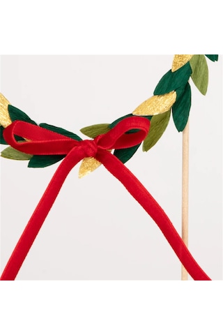 Meri Meri - Paper Wreath Cake Topper - Kağıt Çelenkli Pasta Süsü Tüm Yaşlar