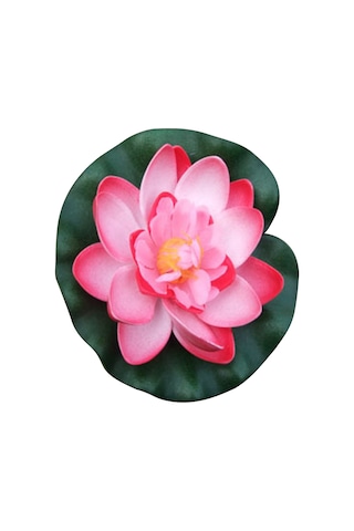 Konesam Pembe 10cm Gerçekçi Dekoratif Lotus Çiçeği - Akvaryum, Havuz Ve Gölet Süsleme İçin Yüzen Yapay Çiçek