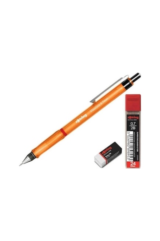 Rotring Visuclick 0.7 Uçlu Kalem Seti Uç ve Silgi Turuncu
