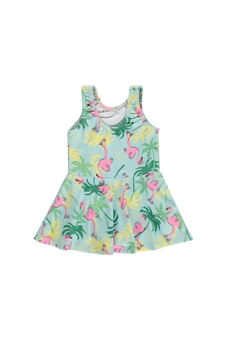 Civil Girls Flamingo Baskılı 2-12 Yaş Mayo - Yeşil Mint