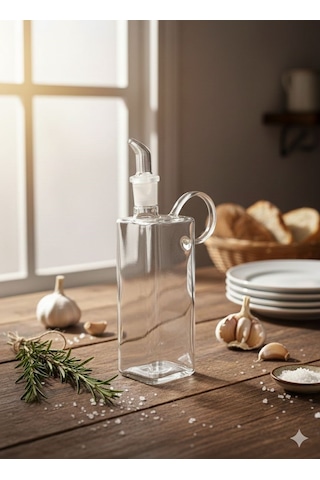 Morponi Borosilikat Cam Eleganze Yağlık & Sosluk 400 Ml 1 Adet Şeffaf