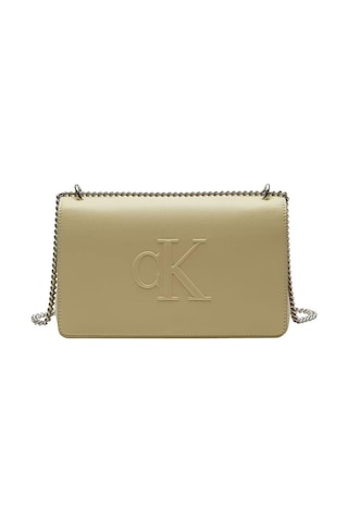 Calvin Klein Kadın Zincir Askılı Omuz Çantası Sculpted Ew Flap25 - Bej-8438 Bej