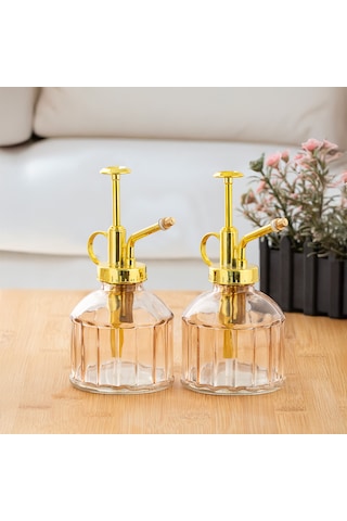 Perotti 15733 2li Pembe Vintage Cam Bitki Sulama Şişesi Sulama Ka