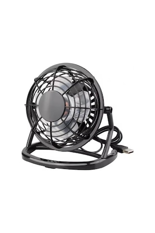 Masaüstü Usb Mini Fan - Taşınabilir Usb Vantilatör - Plastik - Siyah