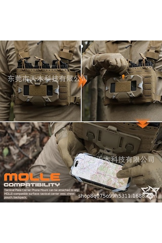 Yeni Cep Telefonu Asma Tahtası Katlanır Taktik Yelek Yeşil