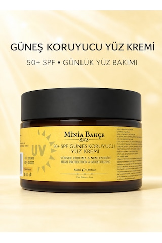 Minia Bahçe Makyaj Altına Uygun Beyaz İz Bırakmayan Güneş Koruyucu Yüz ve Vücut Kremi SPF50 50 ML