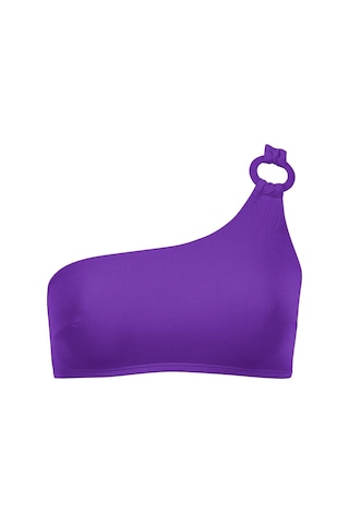 Aubade Summer Essence Asimetrik Bralet, Altın Toka Detaylı, Şık Ve Geri Dönüşümlü Mayo Üstü Mor