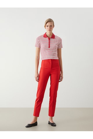 Lcwaıkıkı Classic Kırmızı Dar Fit Kadın Pantolon