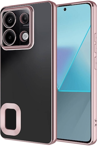 Noktaks - Xiaomi Uyumlu Xiaomi Redmi Note 13 Pro 5g - Kılıf Kamera Korumalı Tatlı Sert Omega Kapak - Rose Gold