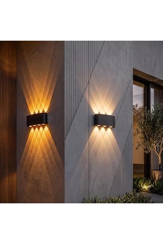 Lexroo Dış Mekan Led Aplik 15 Watt Amber Cata Kapri 4'lü Aplik Ct-8013a Standart