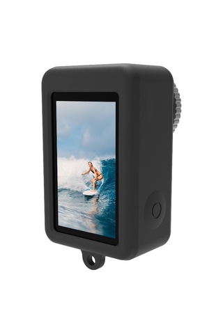 Djı Osmo Action 5 Pro / 4/3 İçin Puluz Lens Kapaklı Silikon Koruyucu Kılıf Siyah