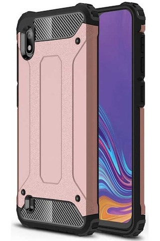 Noktaks - Galaxy Uyumlu A10 Uyumlu - Kılıf Çift Katman Zırh Tank Crash Military Kapak - Rose Gold - T7953 Rose Gold